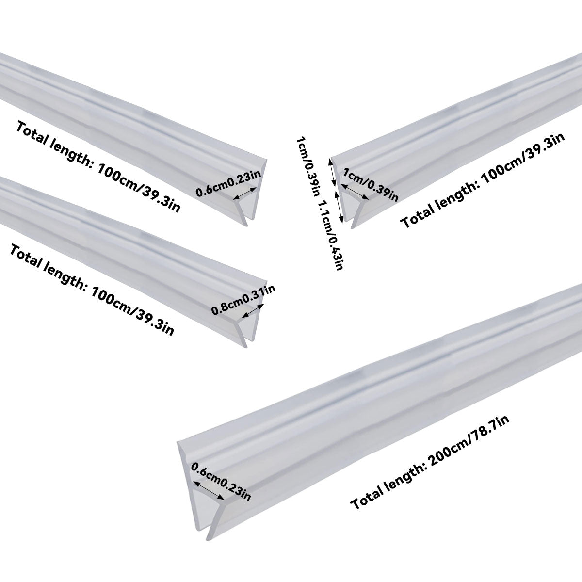 Transparent Finish Silicone Door and Window Seal Strip