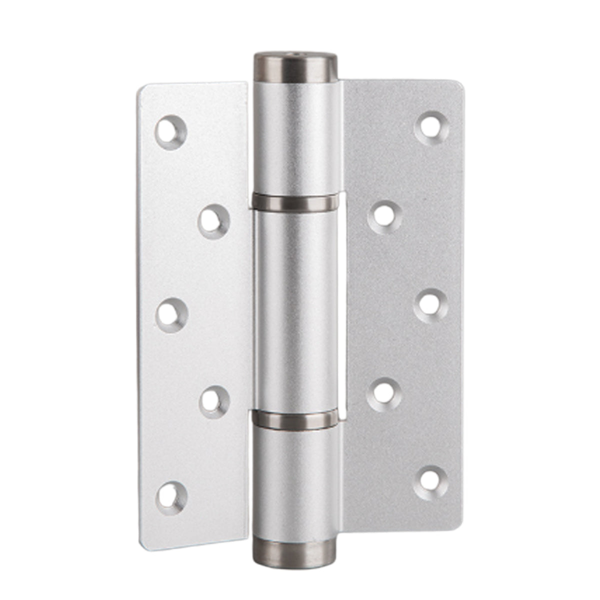 Aluminium Flush Door Hinge Auto Close 132mm - Silver - view 2