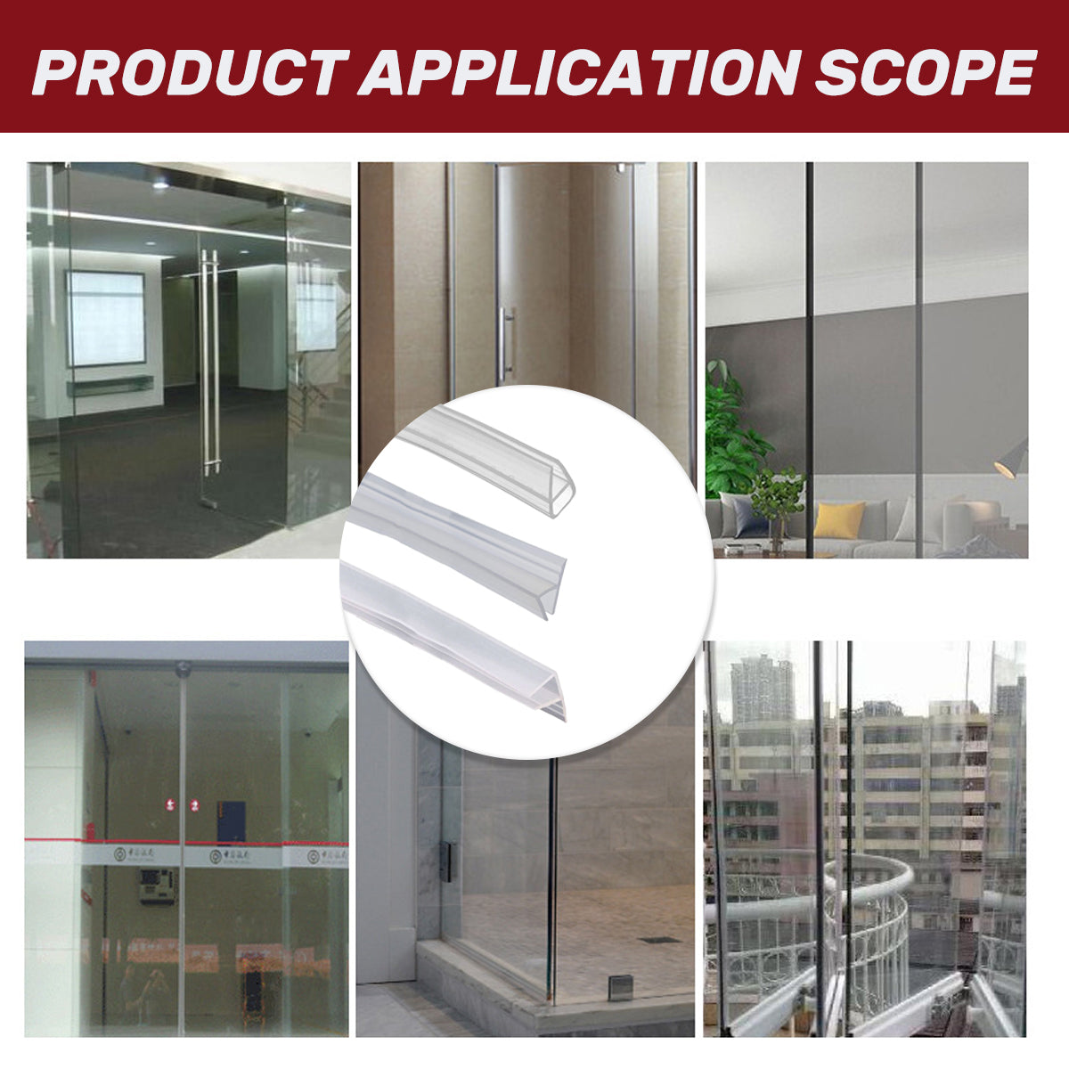 Transparent Silicone Glass Door Window Sealing Strip