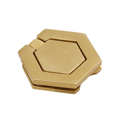 Hexagon Alloy Cabinet Door Handle Single-Hole Brushed Gold