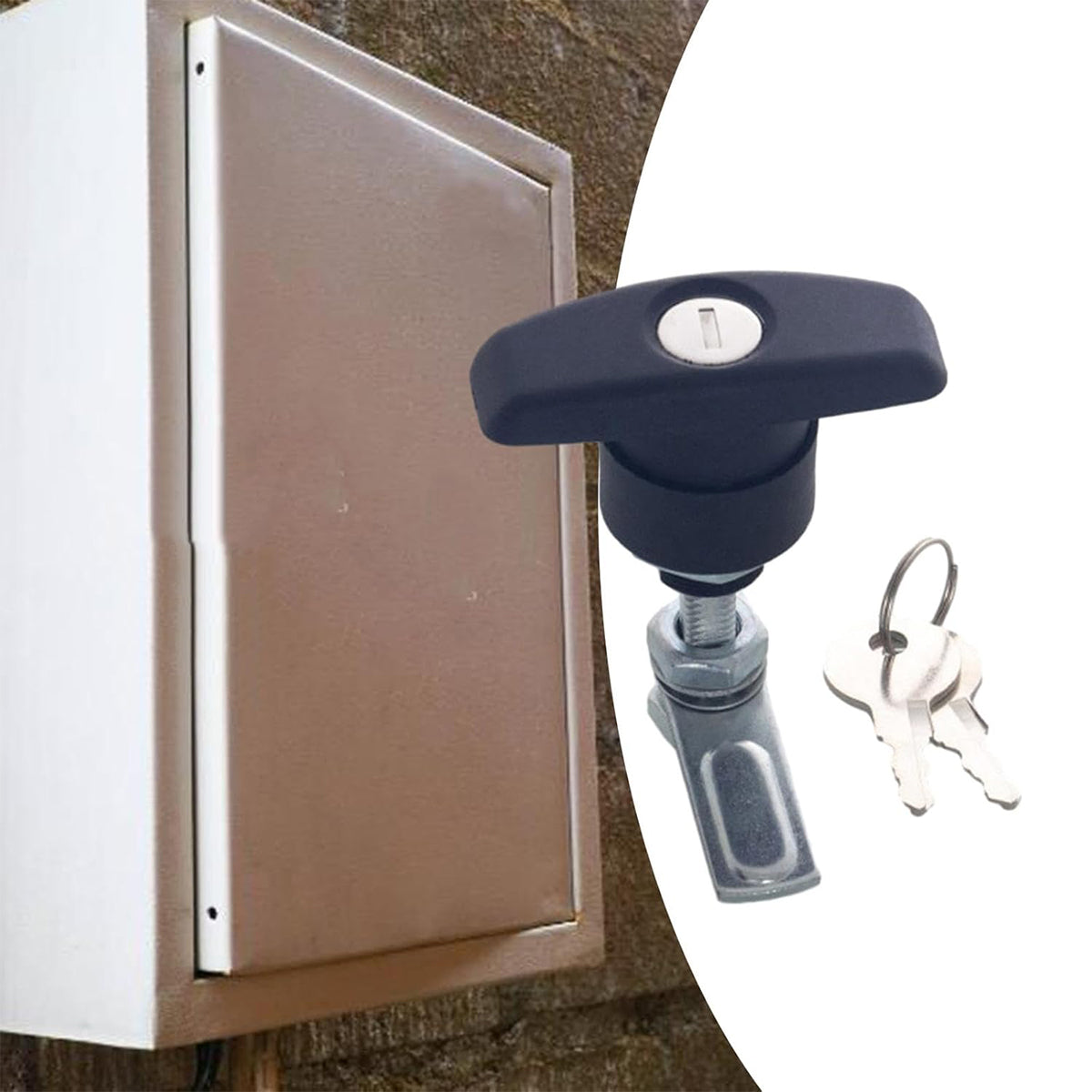 Black Galvanized Steel PA Cabinet Door Lock Latches