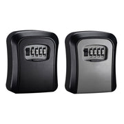 Black and Grey Weather-Resistant Steel Combination Key Box