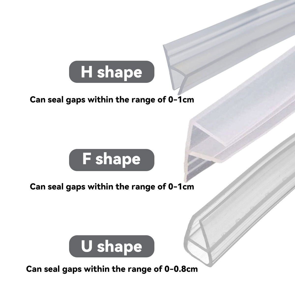 Transparent Silicone Glass Door Window Sealing Strip