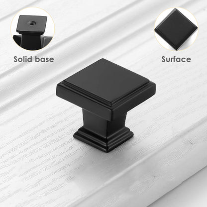 Black Copper Cabinet Handle Single-Hole Mount