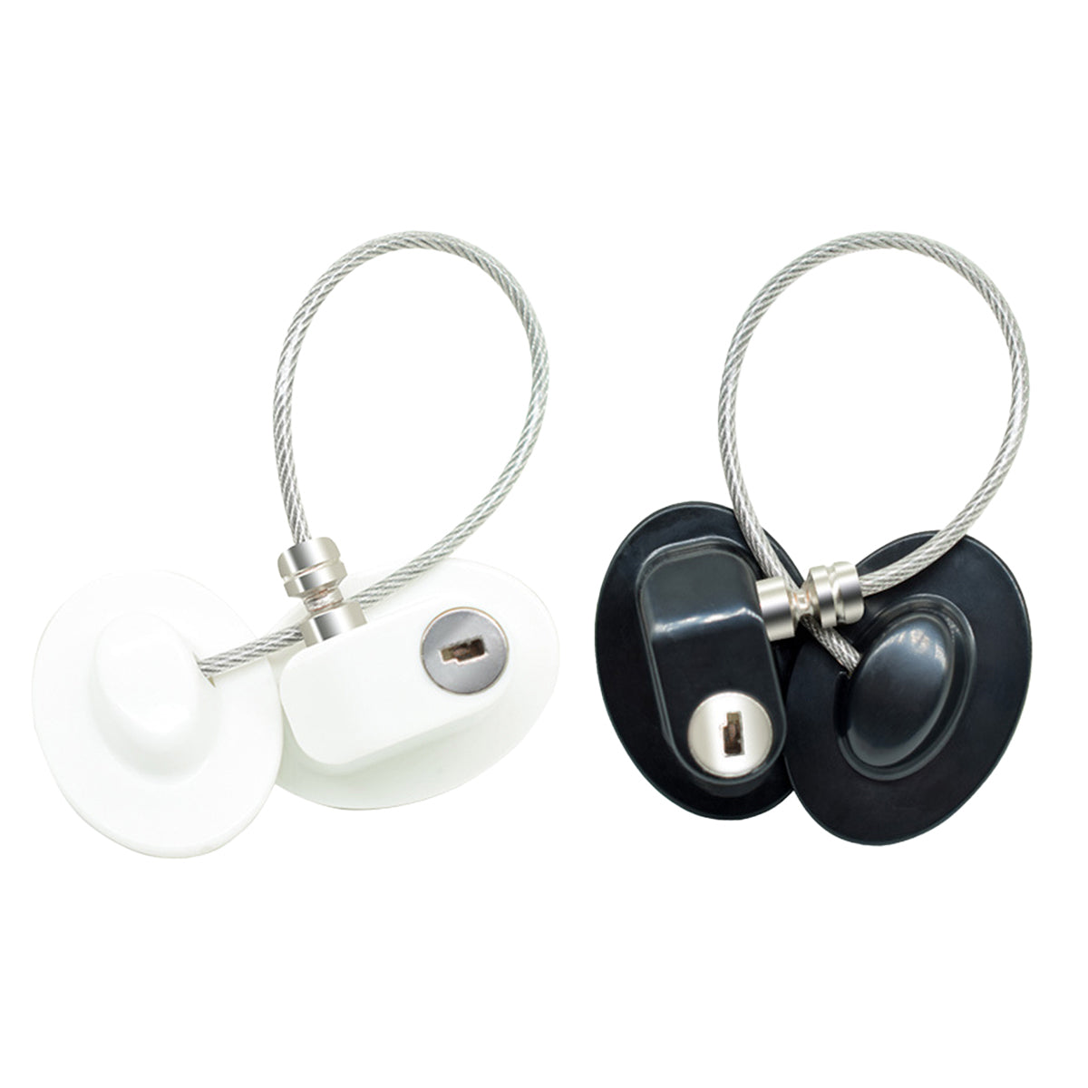 Black/White Self-Adhesive 304 Stainless Steel ABS Child Safety Lock