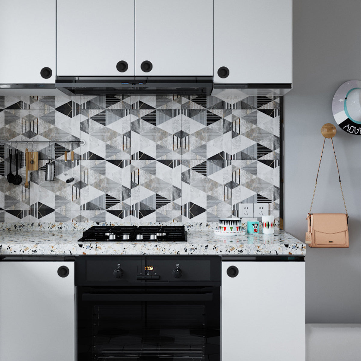 Matte Black 304 Stainless Steel Round Finger Pull For Cabinet & Door 50mm & 65mm