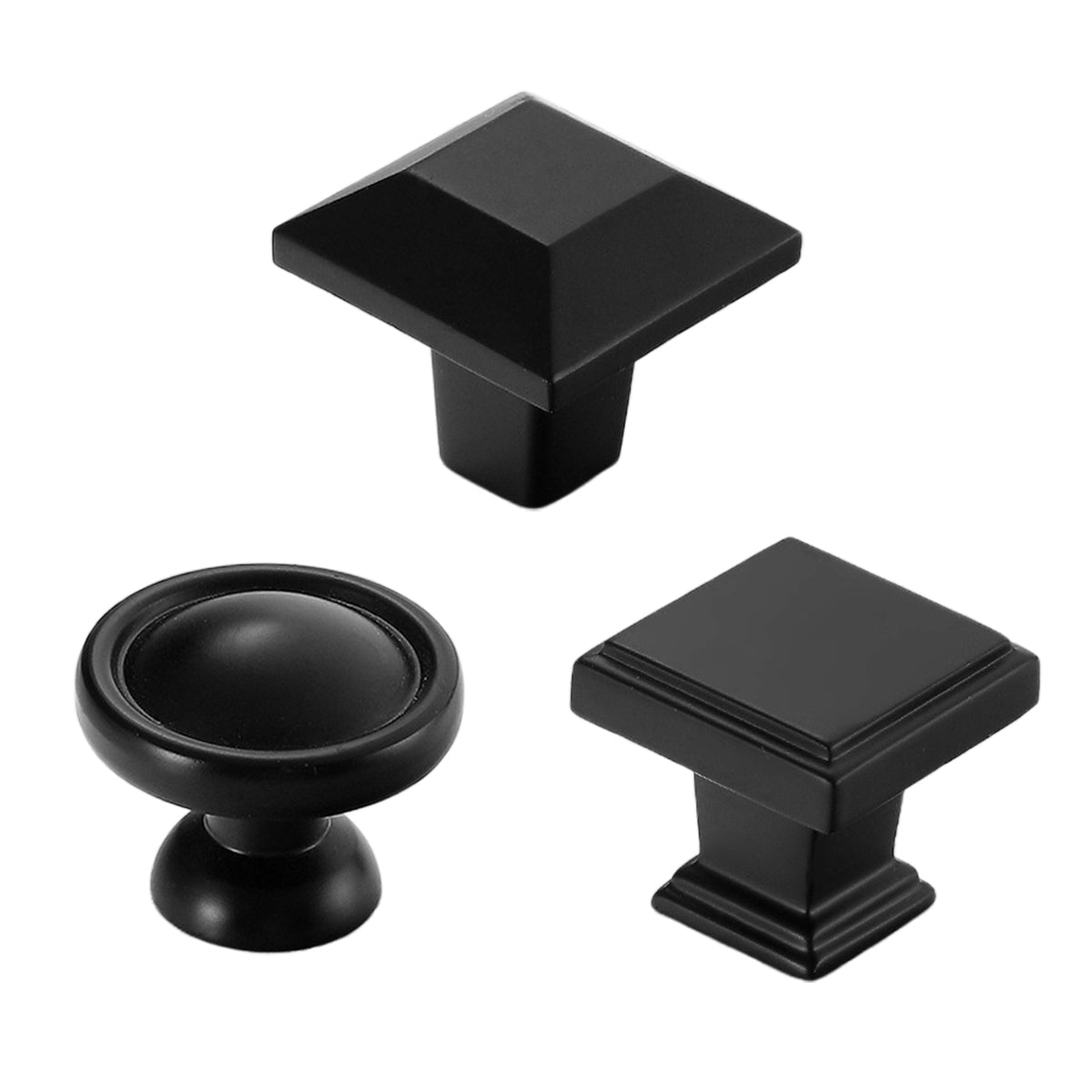 Black Copper Cabinet Handle Single-Hole Mount