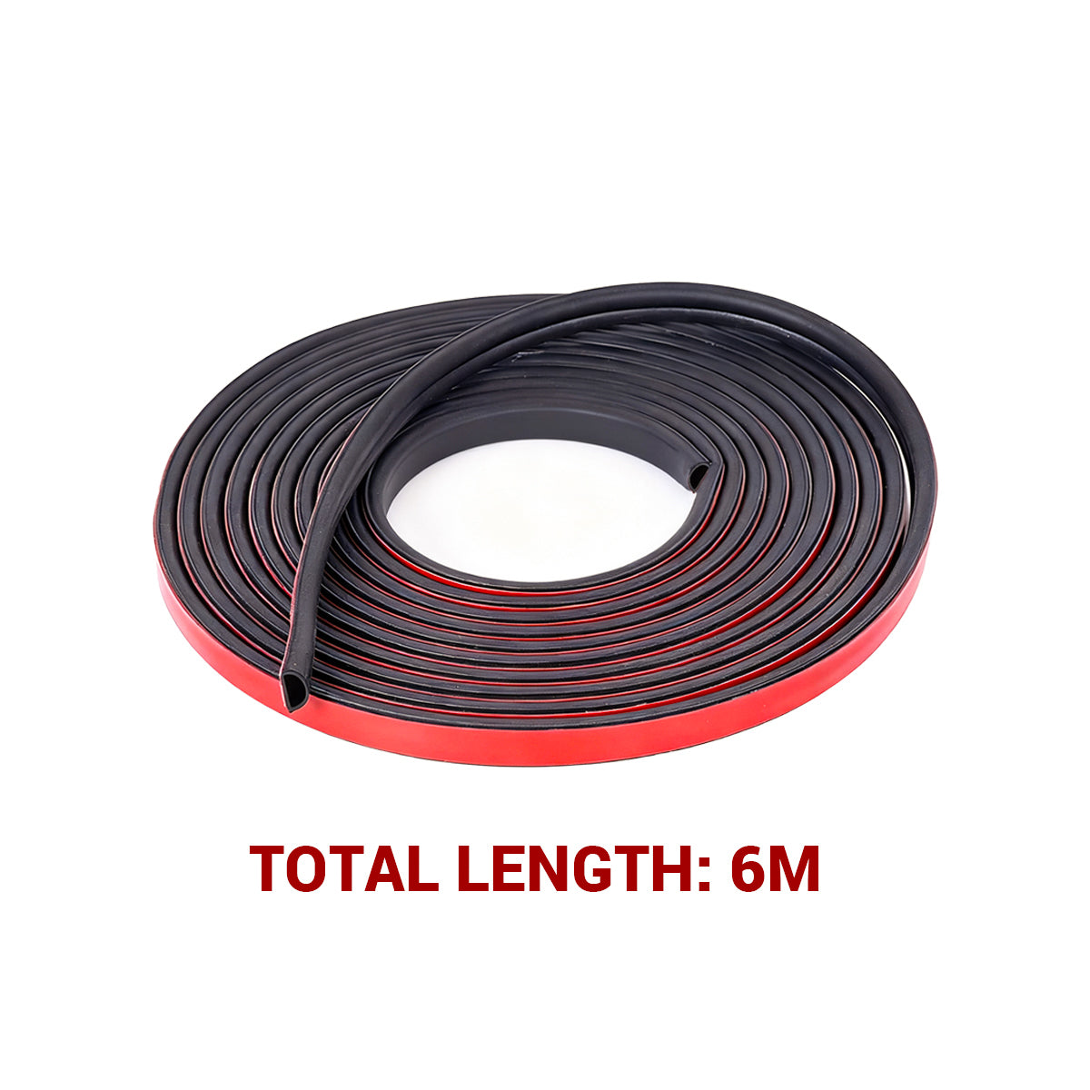 Black Self-Adhesive Silicone Door Window Sealing Strip 6m