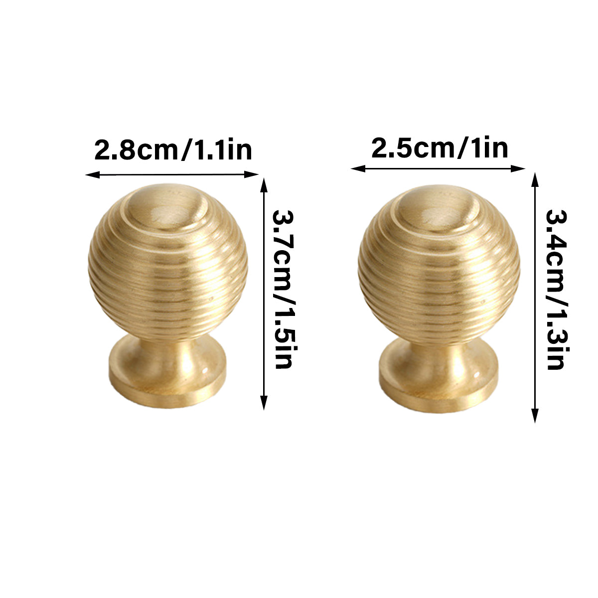 Round Ball Cabinet Handle with Single-Hole Mount