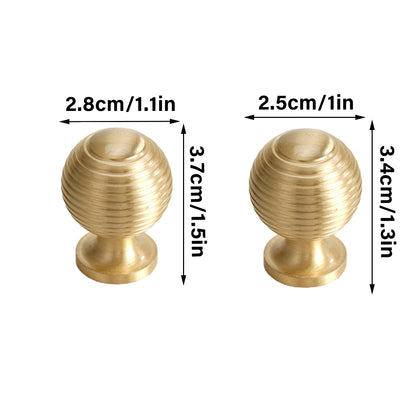 Round Ball Cabinet Handle with Single-Hole Mount