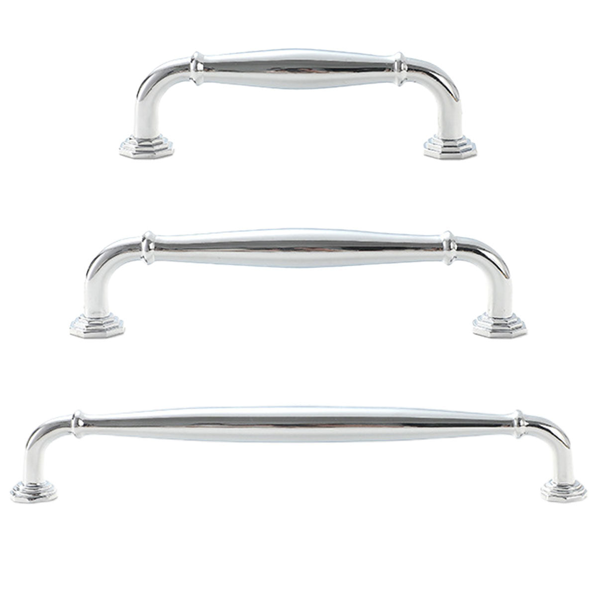 Zinc Alloy Cabinet Handle with Bright Silver Finish