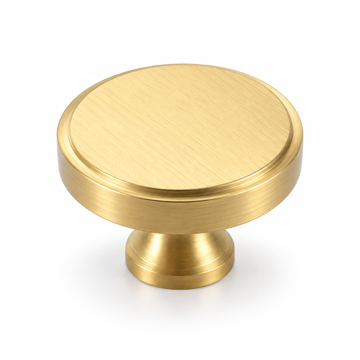 Brushed Brass Cupboard Cabinet Door Knob 32mm
