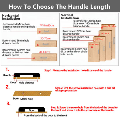 Modern Cabinet Handle Long Pull 96mm and 128mm