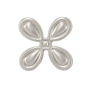 Silver Brass Cupboard & Cabinet  Four-Petal Design Knob 40x22x9mm