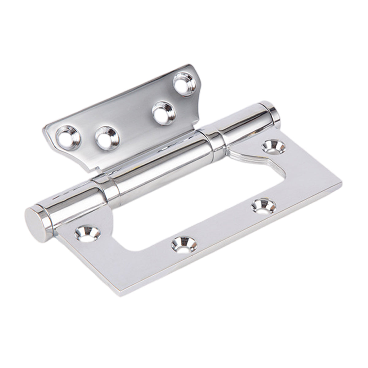Brass Flush Door Hinges 3.5mm Thick - Bright Silver