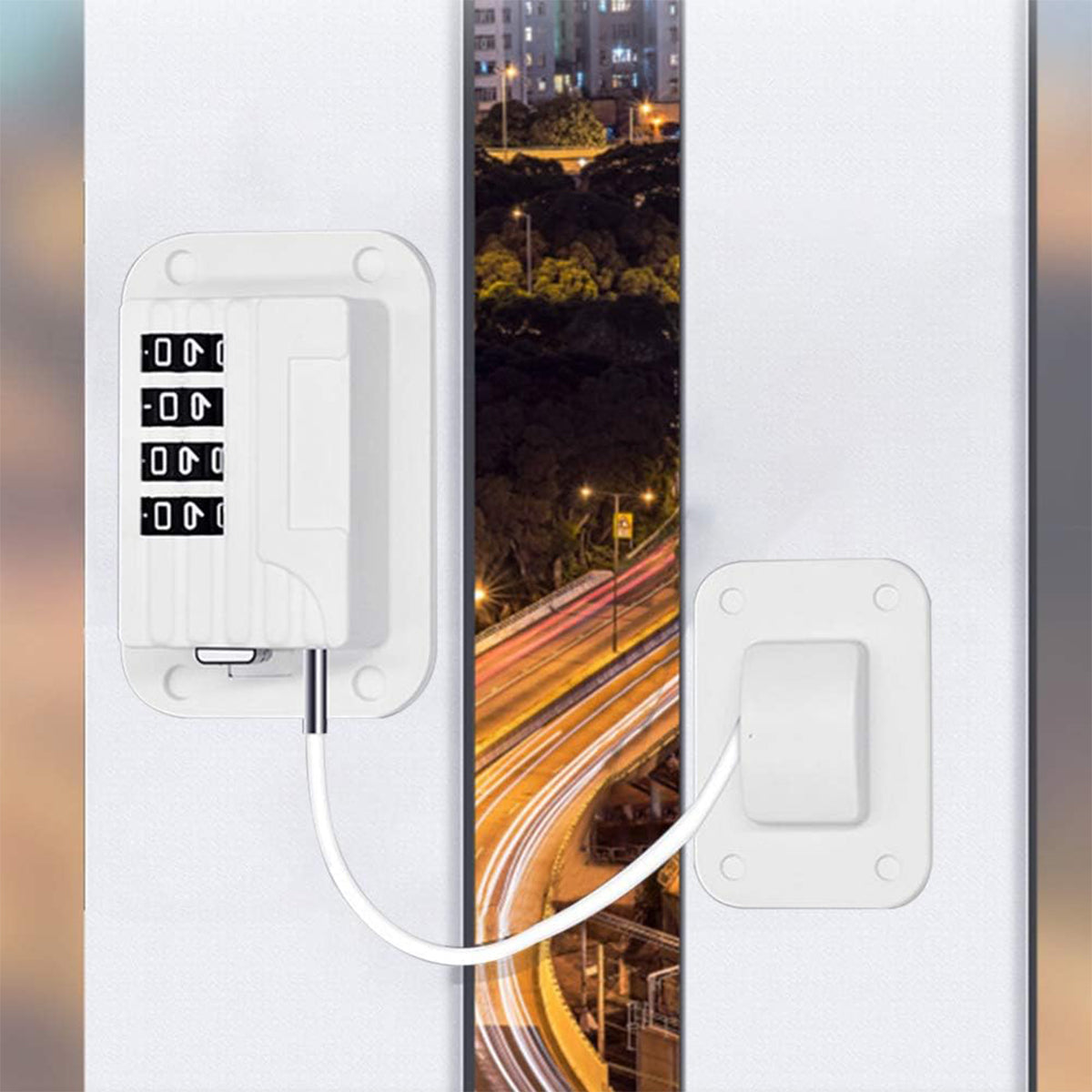 Black/White Finish Zinc Alloy ABS Child Safety Lock (2pcs)