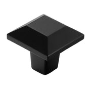 30×30mm Square Black Copper Cabinet Handle Single-Hole Mount