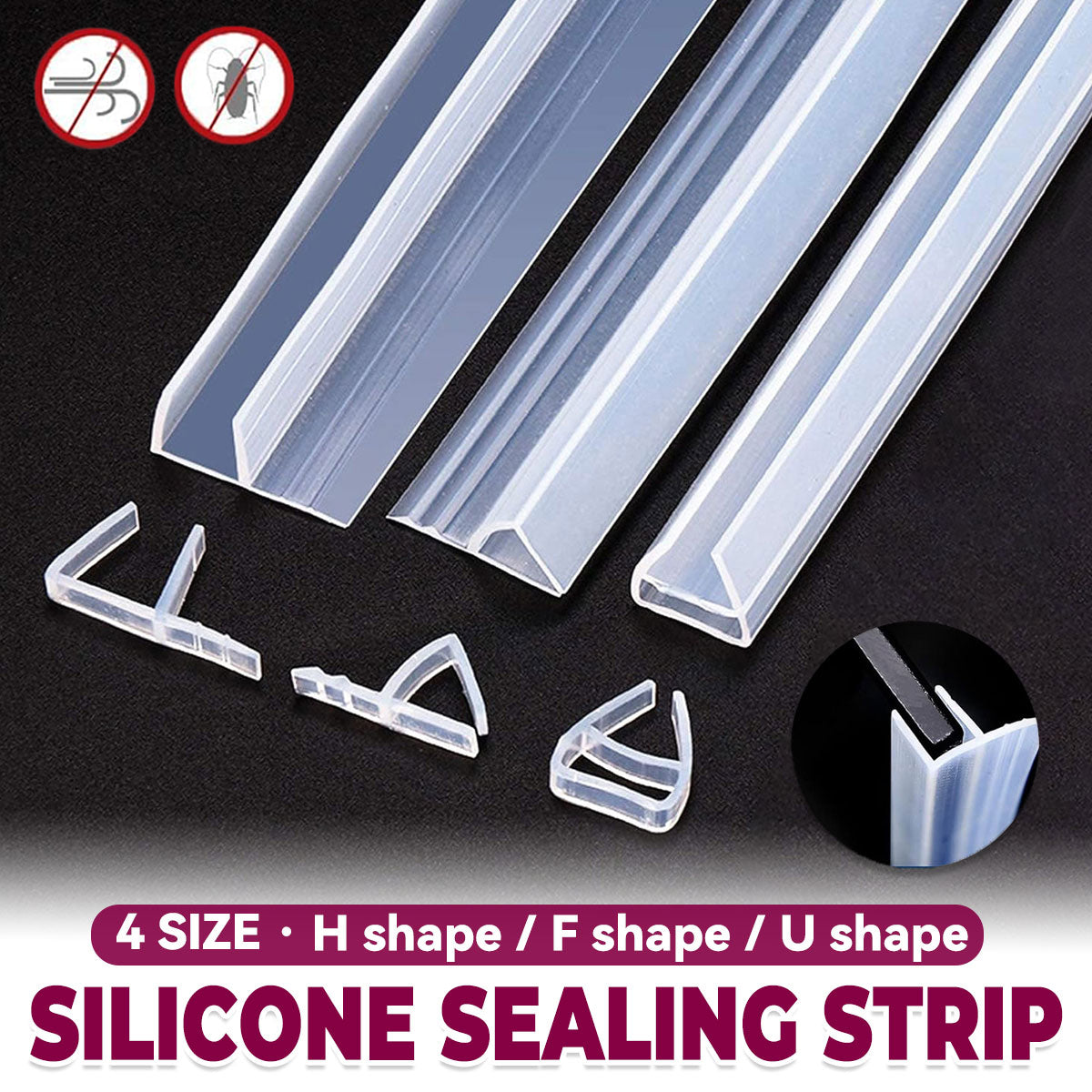 Transparent Silicone Glass Door Window Sealing Strip