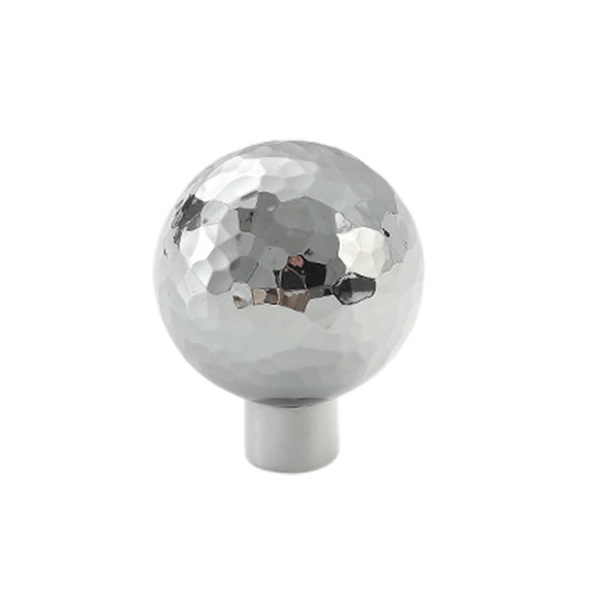 25mm Hammered Silver Cupboard & Cabinet Knob Single-Hole