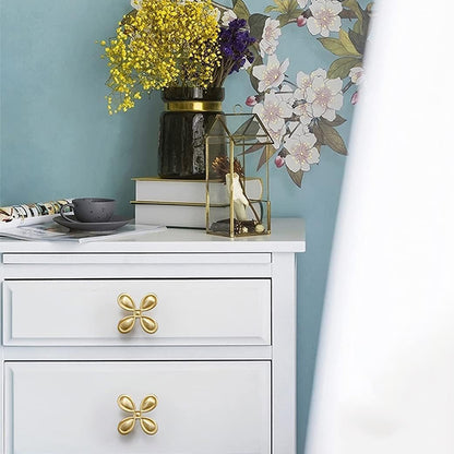French Four-Petal Cabinet Drawer Handle Zinc Alloy