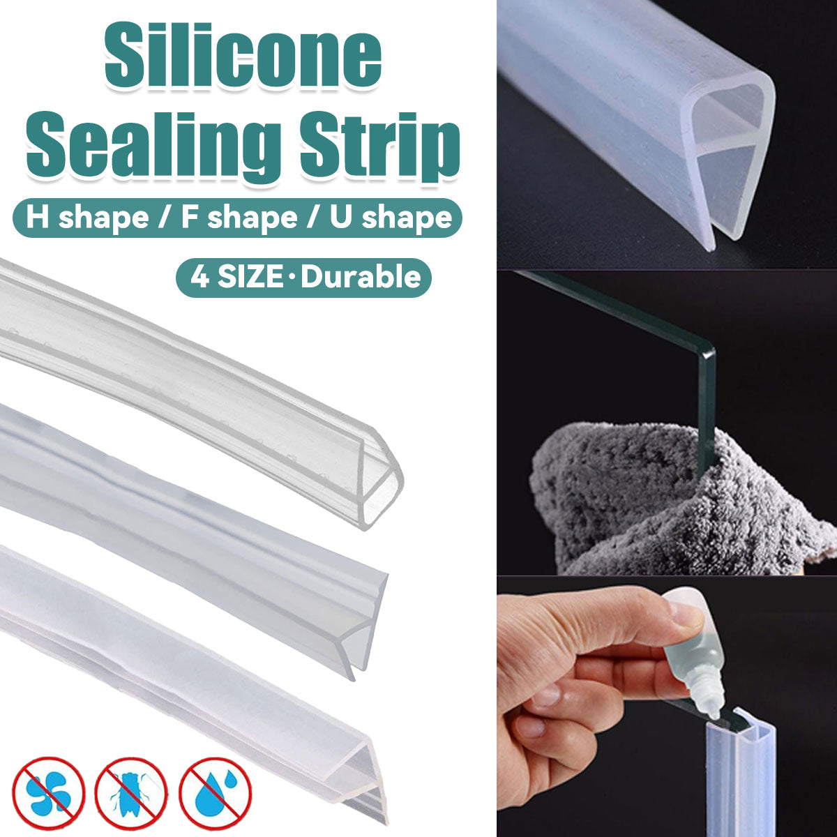 Transparent Silicone Glass Door Window Sealing Strip