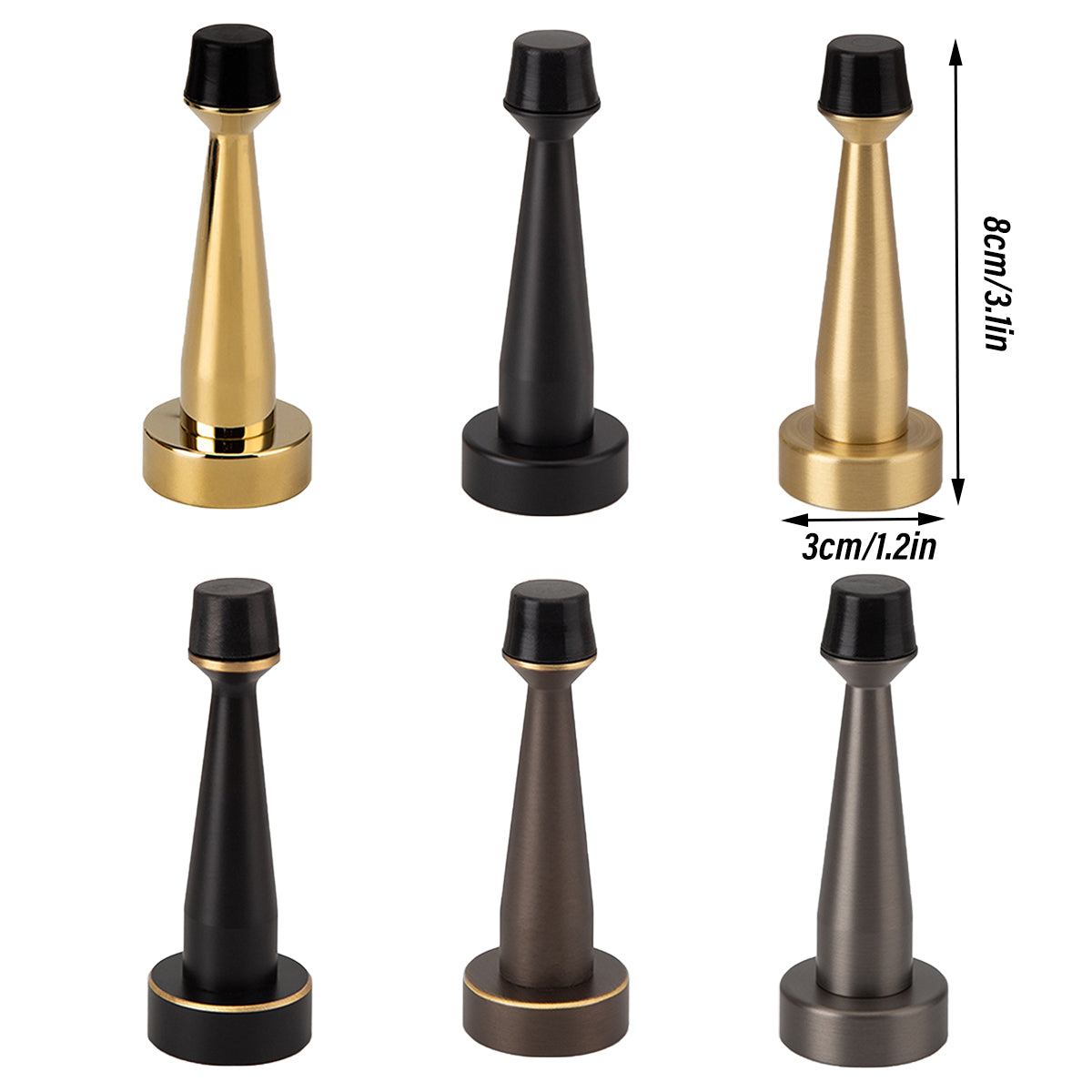 Brass Magnetic Stoppers Wall-mounted 80mm x 30mm - view 23