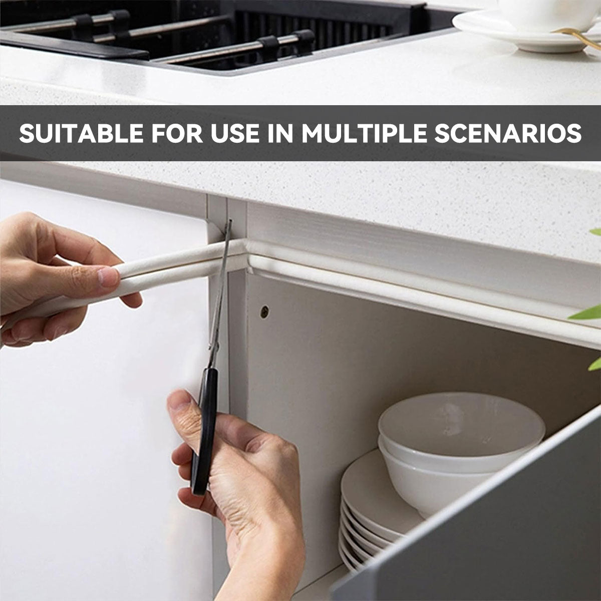 White Self-Adhesive EPDM Foam Door Window Sealing Strip