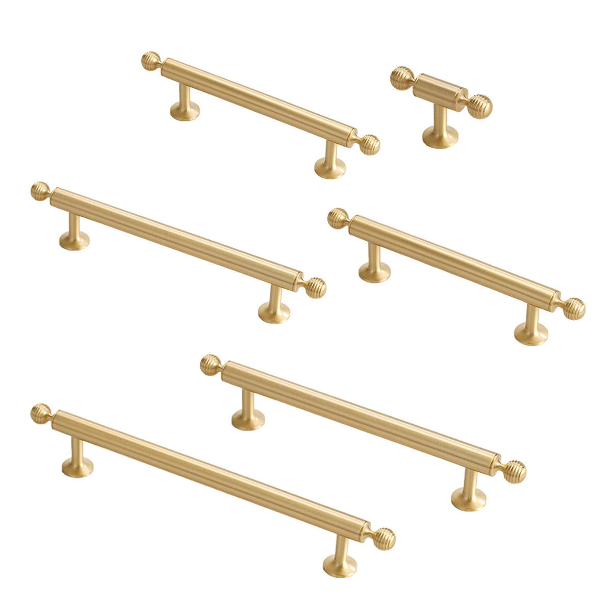 Brushed Brass Cupboard & Cabinet Door Pull Handle 64-224mm
