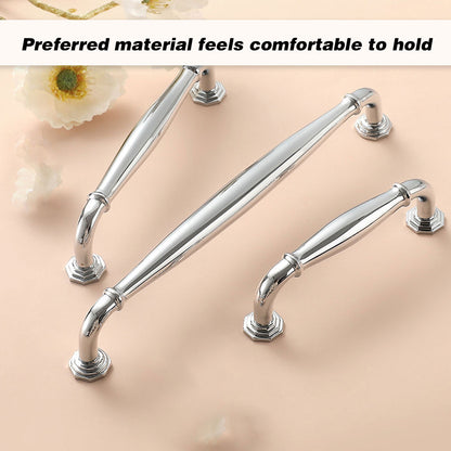 Zinc Alloy Cabinet Handle with Bright Silver Finish