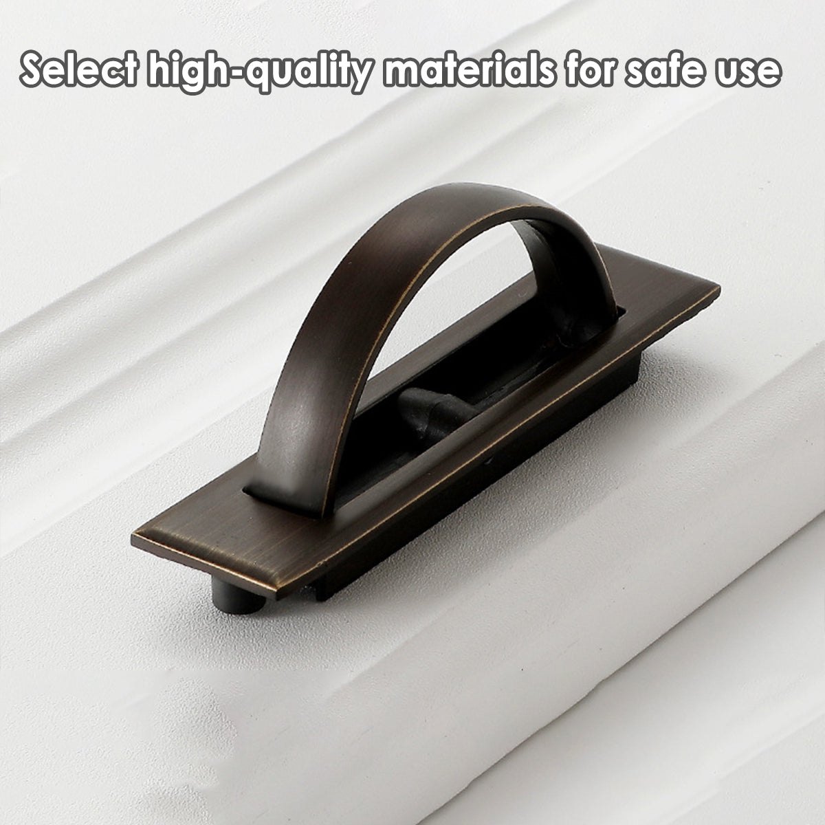 Antique Bronze Brass Interior Sliding Door Handle 98mm x 23mm