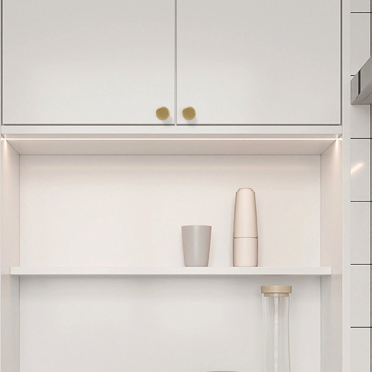 Brass Round Cupboard & Cabinet Handle with Single-Hole Mount