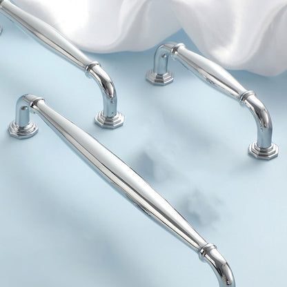 Zinc Alloy Cabinet Handle with Bright Silver Finish