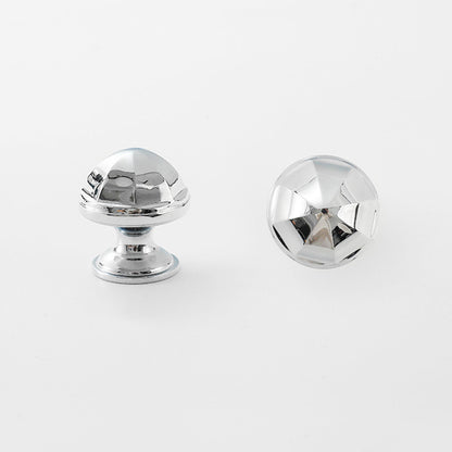2 Styles Bright Silver Copper Cabinet Knob with Single Hole