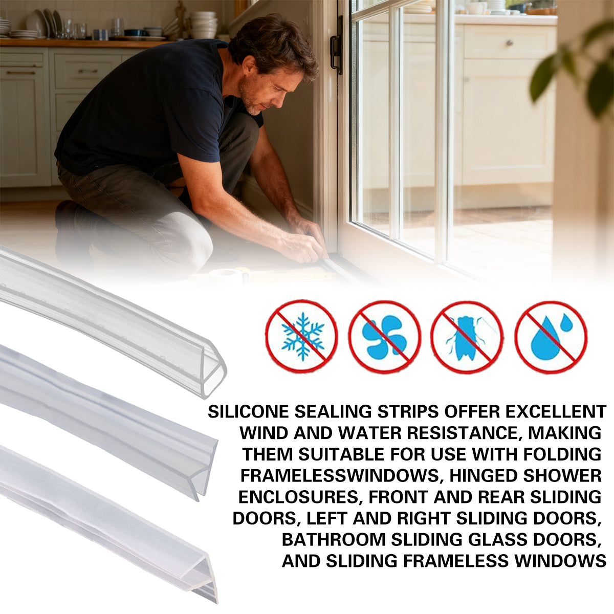 Transparent Silicone Glass Door Window Sealing Strip