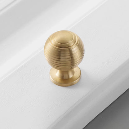 Round Ball Cabinet Handle with Single-Hole Mount