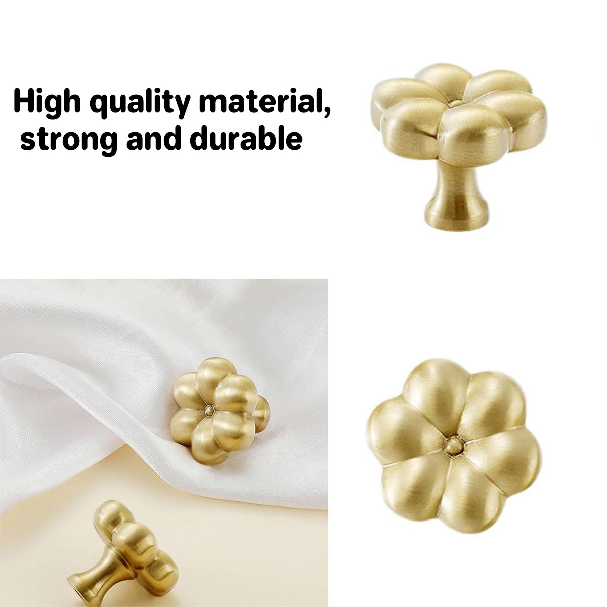 Brass Cupboard & Cabinet Dummy Door Knob 32x25mm