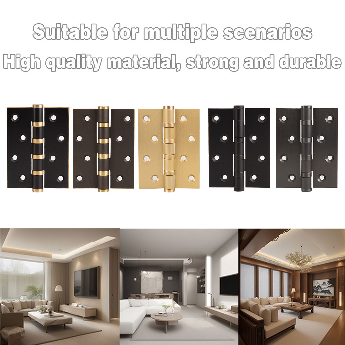 Flat 4 Inch Silent Bearing Stainless Steel Door Hinge