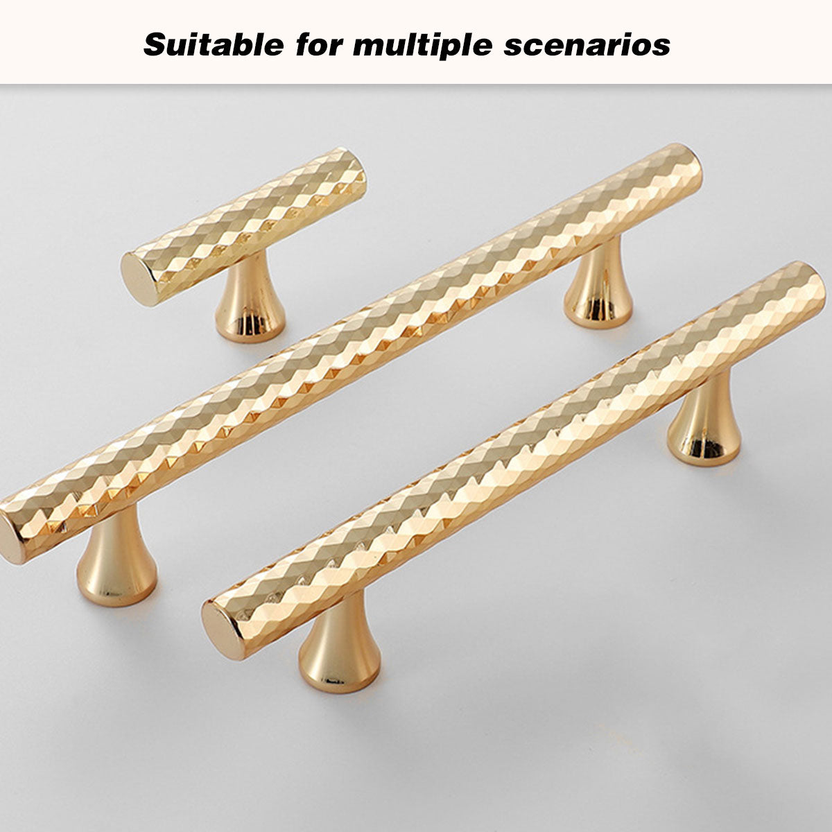 Gold Brass Cupboard & Cabinet Door Pull Handle 56mm 96mm 128mm