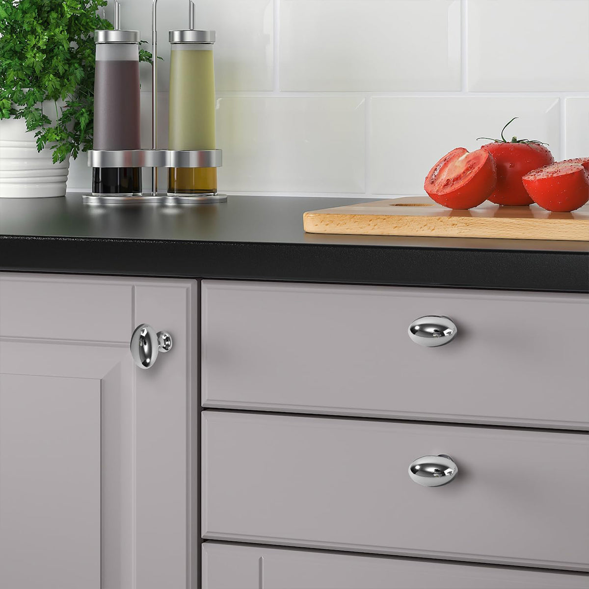 Copper Cabinet Handle Single Hole Pigeon Egg