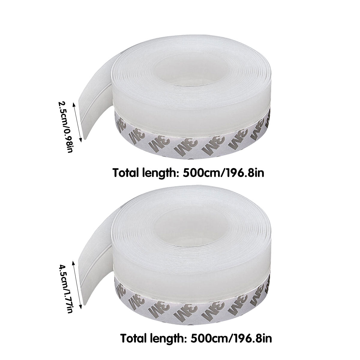 Transparent Self-Adhesive Silicone Door Seal Strip