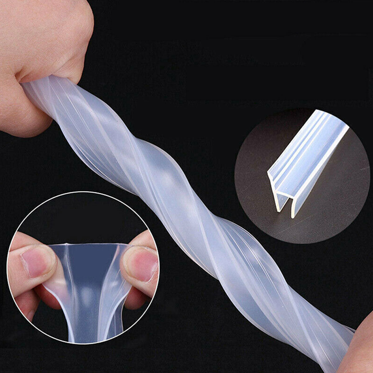 Transparent Finish Silicone Door and Window Seal Strip