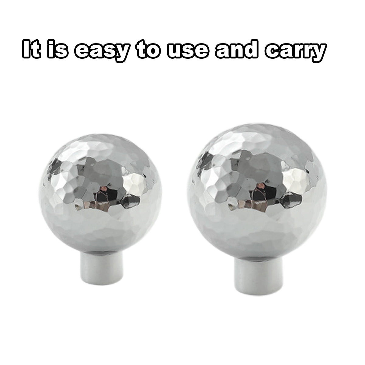 Hammered Silver Cabinet Knob Single-Hole