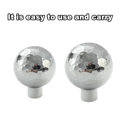 Hammered Silver Cabinet Knob Single-Hole