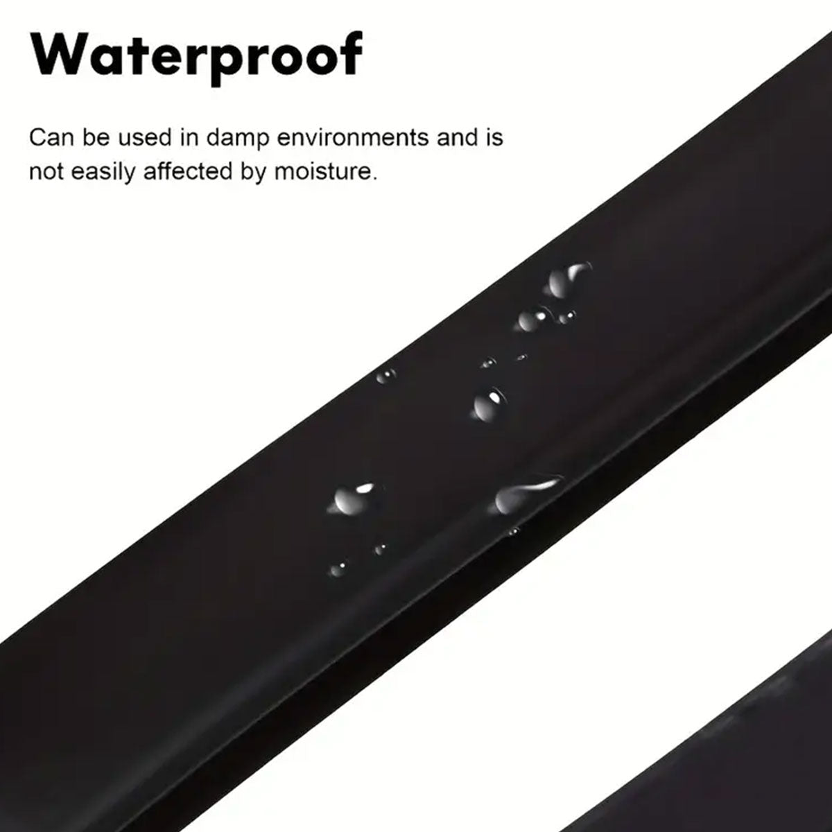 Black Self-Adhesive Silicone Door Window Seal Strip 6m