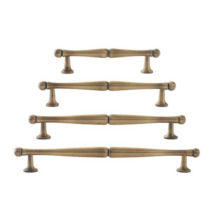 Bronze Brass Cabinet Handle with Brushed Retro Design