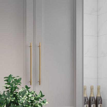 Pure Copper Cabinet Handles with Brushed Finish