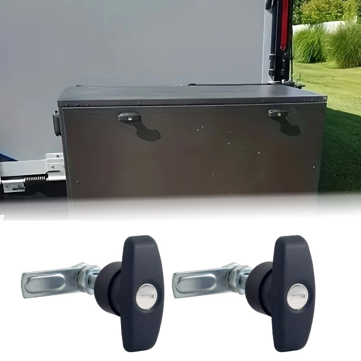 Black Galvanized Steel PA Cabinet Door Lock Latches