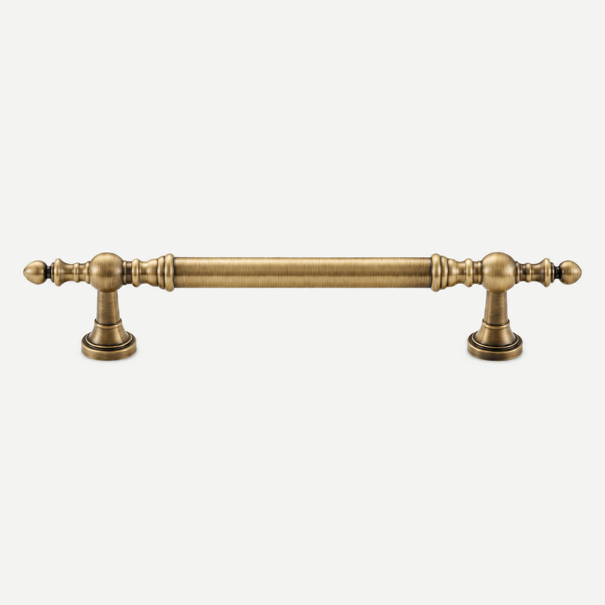Antique bronze brass handle - 128mm hole centres, 185mm overall
