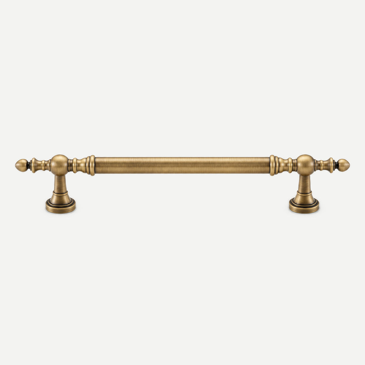 Antique bronze brass handle - 160mm hole centres, 215mm overall