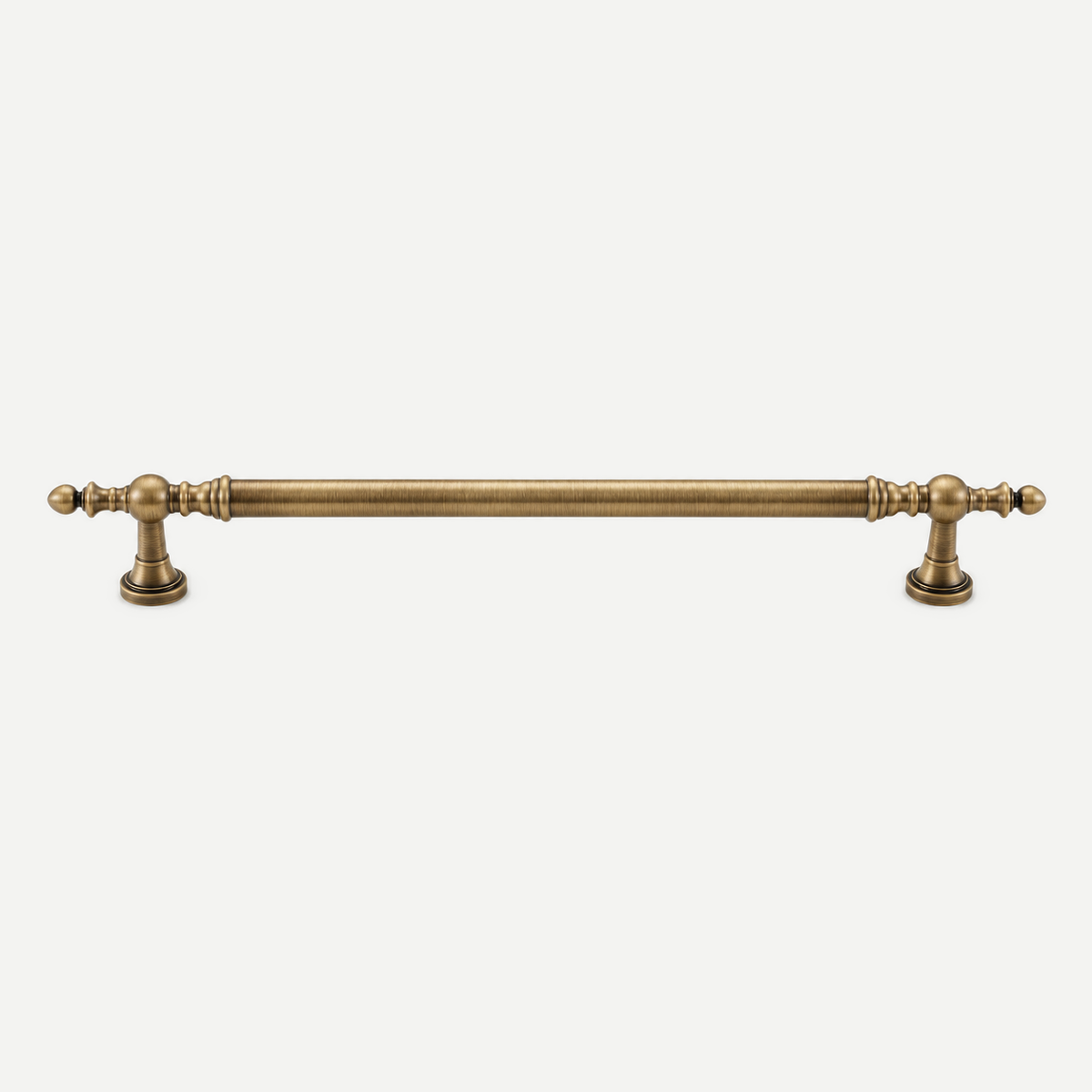 Antique bronze brass handle - 224mm hole centres, 280mm overall